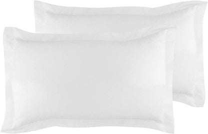 King Pillow Shams Set of 2 White Pillow Shams King Size 20X36 Pillow Covers 100% Egyptian Cotton 600 Thread Count Soft Skin Friendly Cushion Cover Cases Decorative Pillow Shams for Bed
