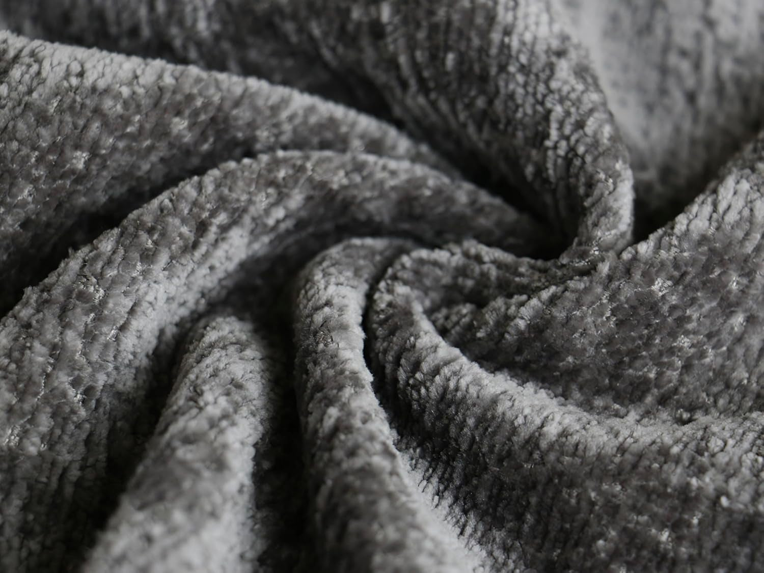 U-Shaped Sectional Couches for Living Room | Chenille Sofa with Double Chaise | 112 Inch Dark Grey Sectionals Couch for Apartment