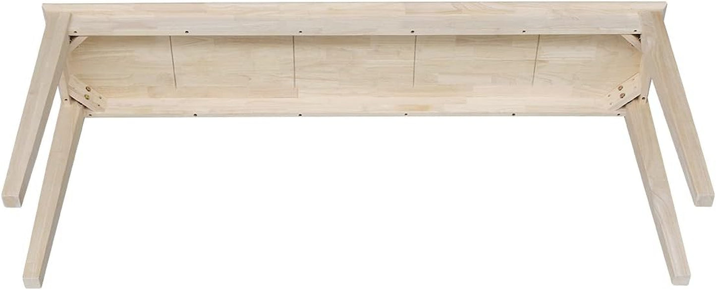International Concepts Shaker Console Table, 72-Inch Long, Solid Parawood, Unfinished