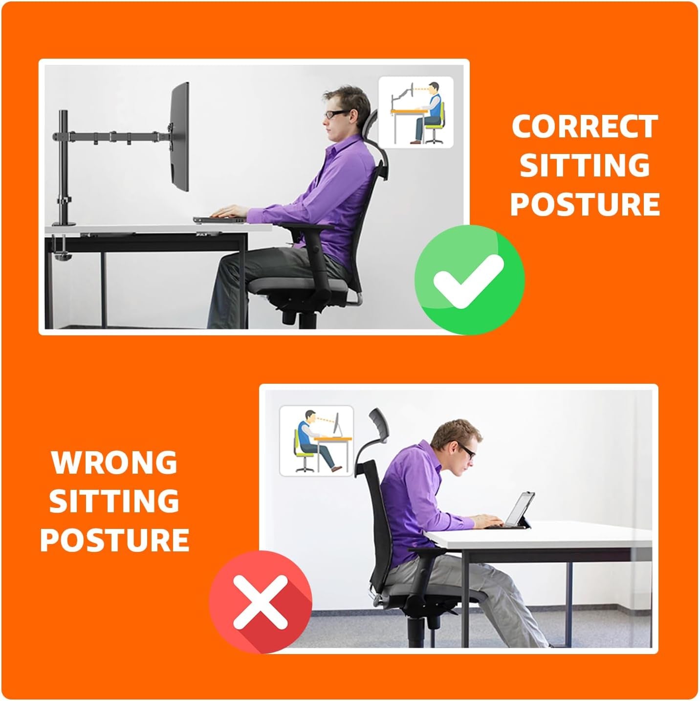 Single Computer Monitor Stand with Tilt and Rotation, Height Adjustable VESA Desk Arm Mount, Steel, 30 Inches, Black