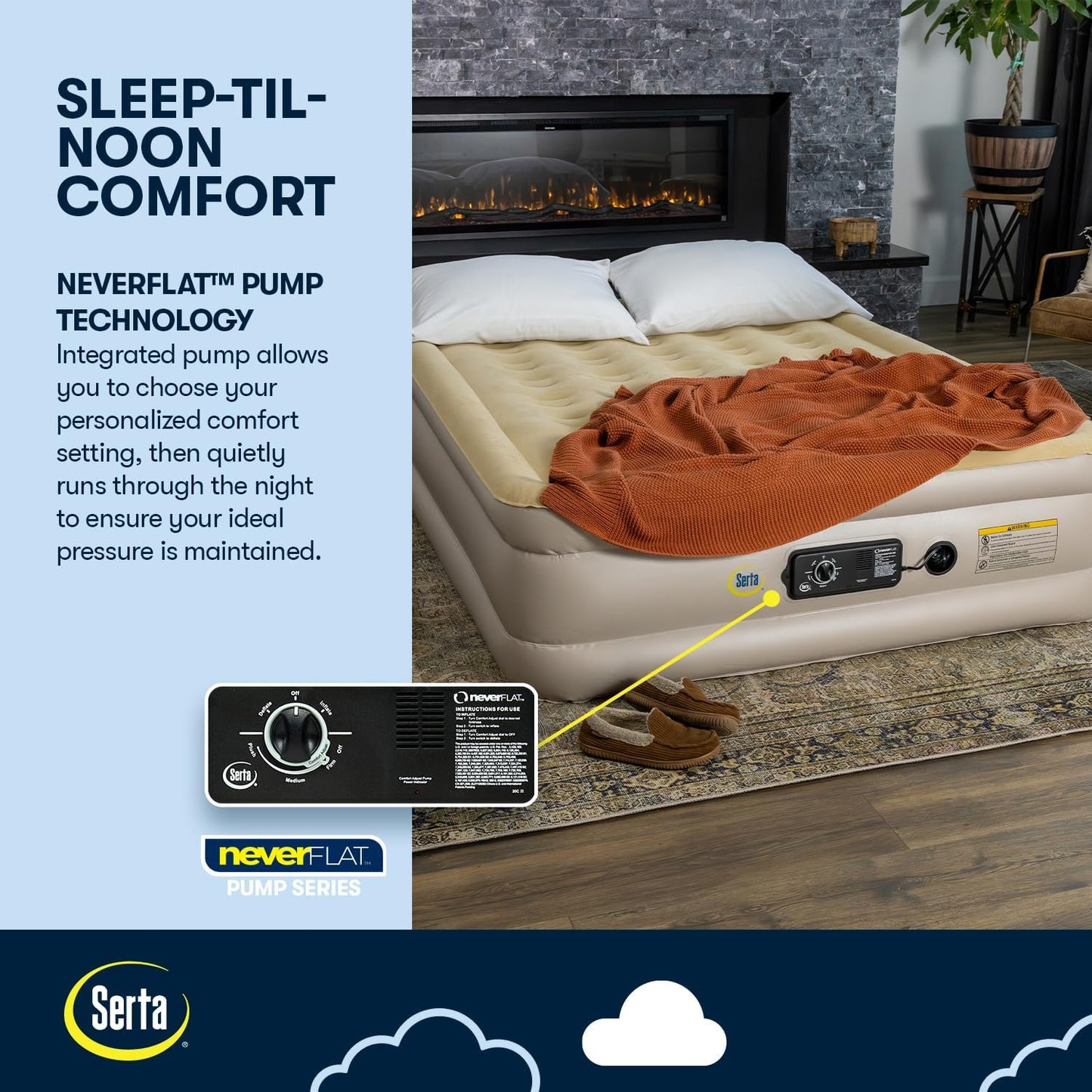 Raised Air Mattress with Never Flat Pump | Luxury Inflatable Mattress with Built in Air Pump to Ensure a Good Night’S Rest | Heavy Duty Blow up Mattress with Self Inflating Pump