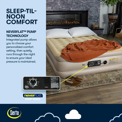Raised Air Mattress with Never Flat Pump | Luxury Inflatable Mattress with Built in Air Pump to Ensure a Good Night’S Rest | Heavy Duty Blow up Mattress with Self Inflating Pump