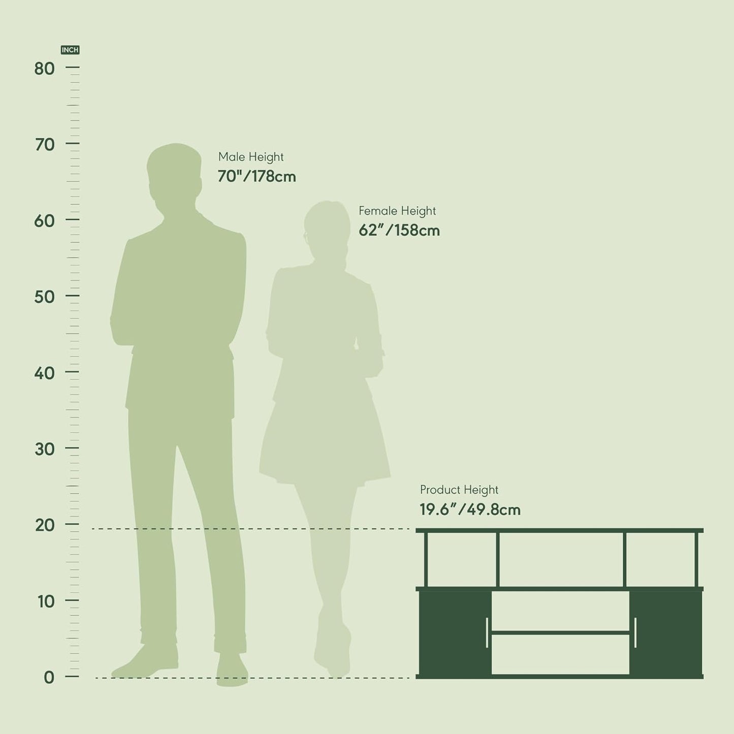 JAYA Large Entertainment Stand for TV up to 55 Inch, French Oak Grey/Black