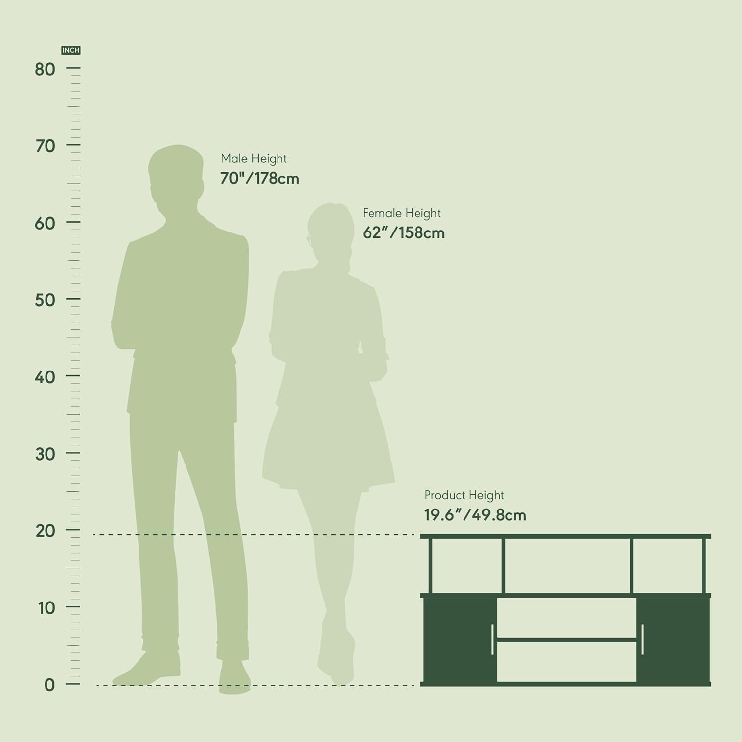 JAYA Large Entertainment Stand for TV up to 55 Inch, French Oak Grey/Black