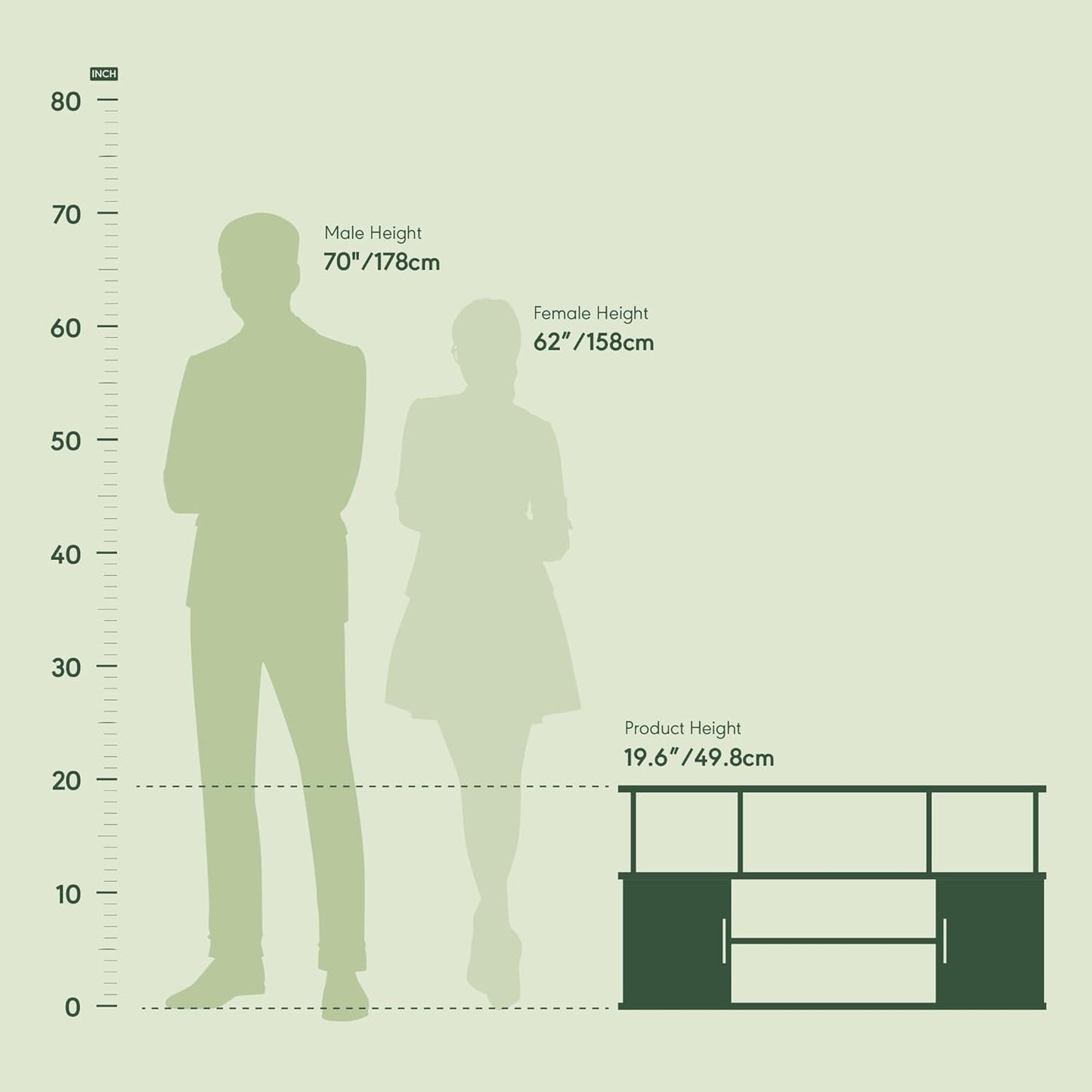 JAYA Large Entertainment Stand for TV up to 55 Inch, French Oak Grey/Black