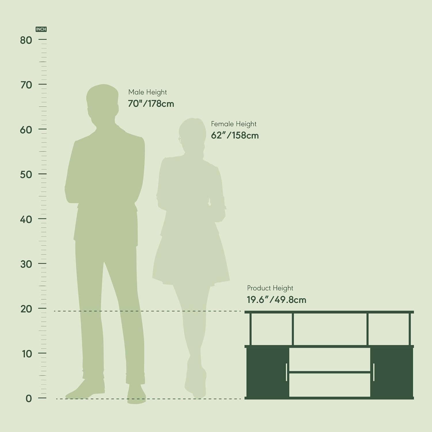 JAYA Large Entertainment Stand for TV up to 55 Inch, French Oak Grey/Black