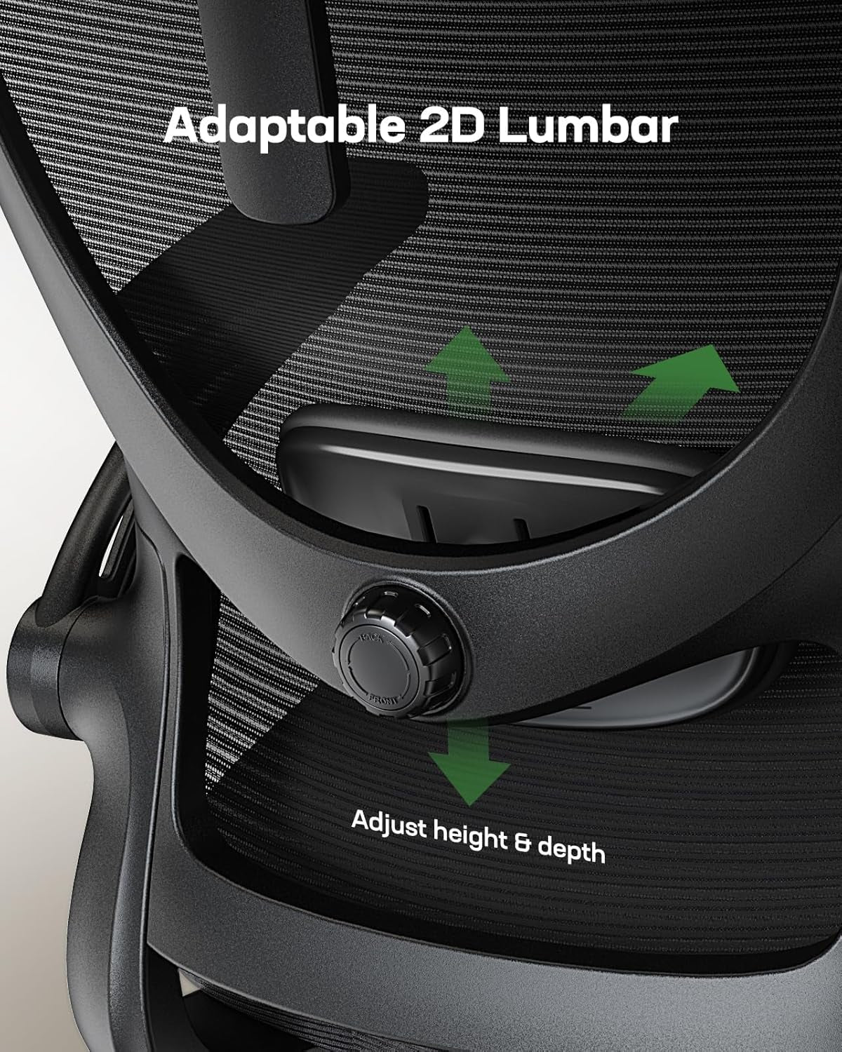 Ergonomic Office Chair: Office Desk Chair with High Back Mesh and Adjustable Lumbar Support Rolling Work Swivel Task Chairs with Wheel 3D Armrests and Headrest