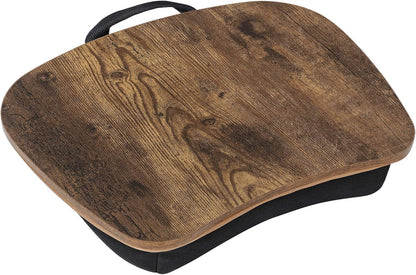 Lap Desk, Bed Tray, Laptop Table with Handle, Cushion, 12.6 X 15.7 X 3.1 Inches, Rustic Brown ULLD109B01