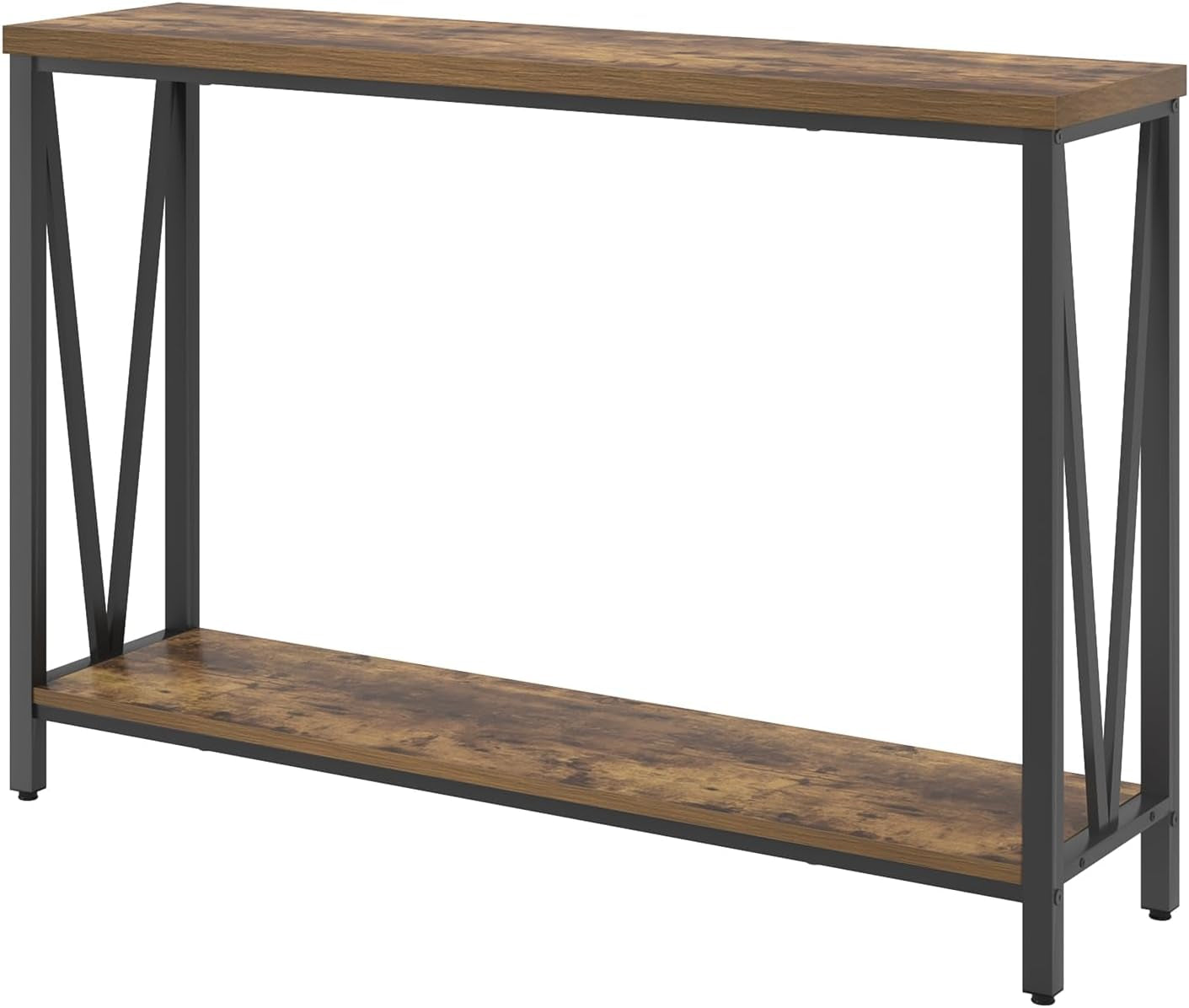 Entryway Table, Narrow Sofa Console Tables behind Couch, Modern Entry Table for Hallway Entrance Living Room, Rustic Brown