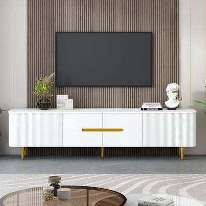 78.7'' Minimalist TV Stand for Tvs up to 85 Inches, Modern Entertainment Center Media Console with 4 Spacious Cabinets for Living Room