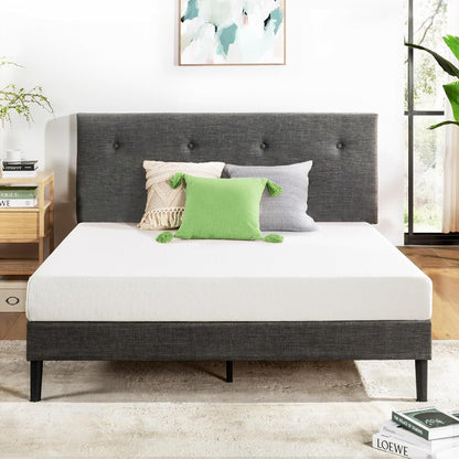 6 Inch Twin Mattress Bed-In-A-Box, Green Tea Memory Foam, White