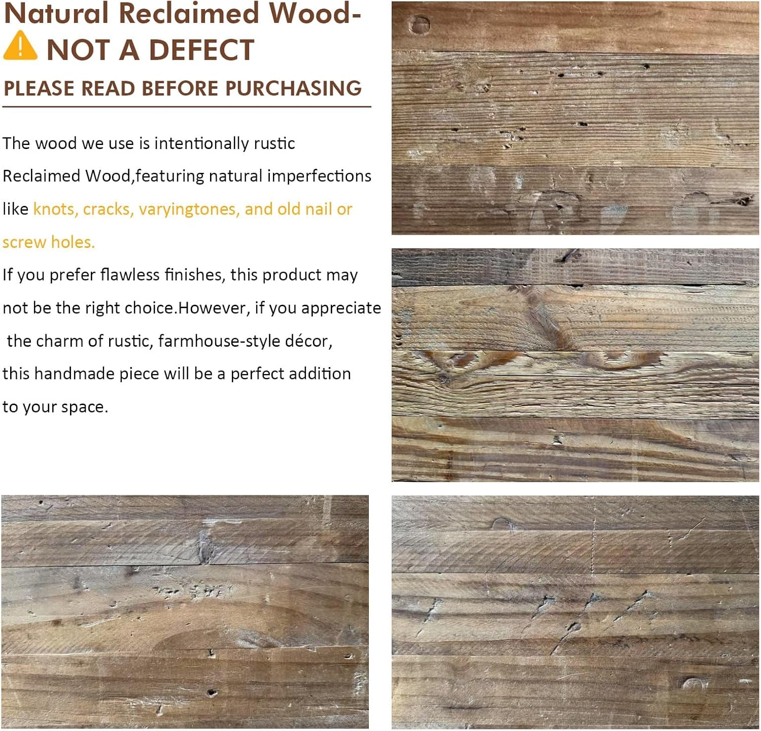 Reclaimed Solid Wood Bench, 55" Farmhouse Entryway Bench for Hallway, Kitchen, Dining, Bedroom, Narrow Indoor Bench with Rustic Charm