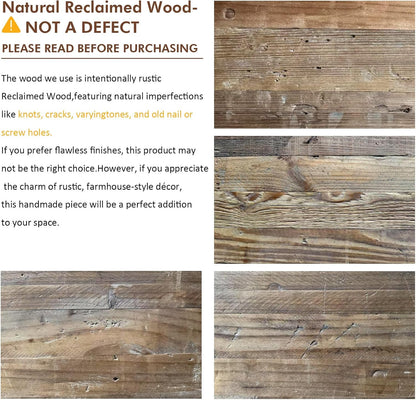 Reclaimed Solid Wood Bench, 55" Farmhouse Entryway Bench for Hallway, Kitchen, Dining, Bedroom, Narrow Indoor Bench with Rustic Charm