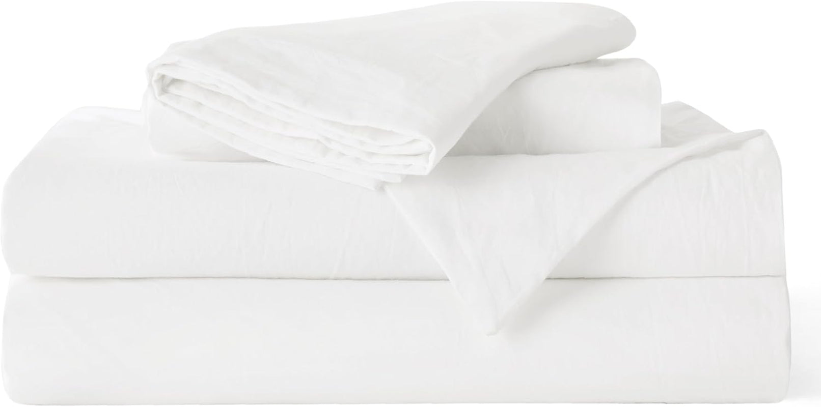 Bedsure 100% Washed Cotton Duvet Cover King Size - Natural White Minimalist Bedding Set Linen like - Purewoven Plain Simple & Soft Comforter Cover for All Seasons (Natural White, King, 104"X90")