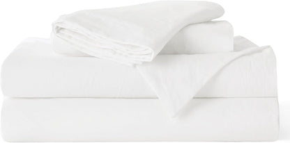 Bedsure 100% Washed Cotton Duvet Cover King Size - Natural White Minimalist Bedding Set Linen like - Purewoven Plain Simple & Soft Comforter Cover for All Seasons (Natural White, King, 104"X90")