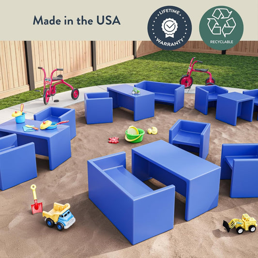 3-In-1 Cube Chair for Kids, Flexible Seating Classroom Furniture, 4-Pack