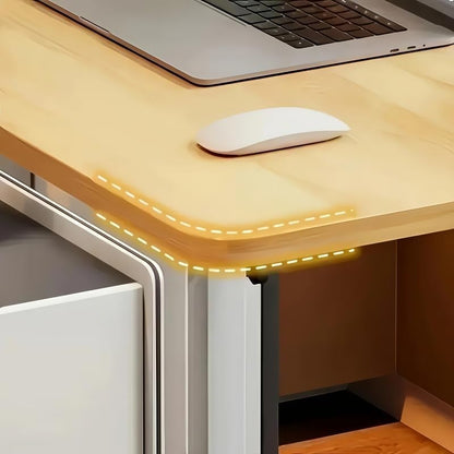 Mobile Height-Adjustable Computer Desk with Wheels, Movable Standing Desk, Height Adjustable, Suitable for Sofas, C-Shaped TV Tray Tables, and Laptop Trolley. (Cloth Color)