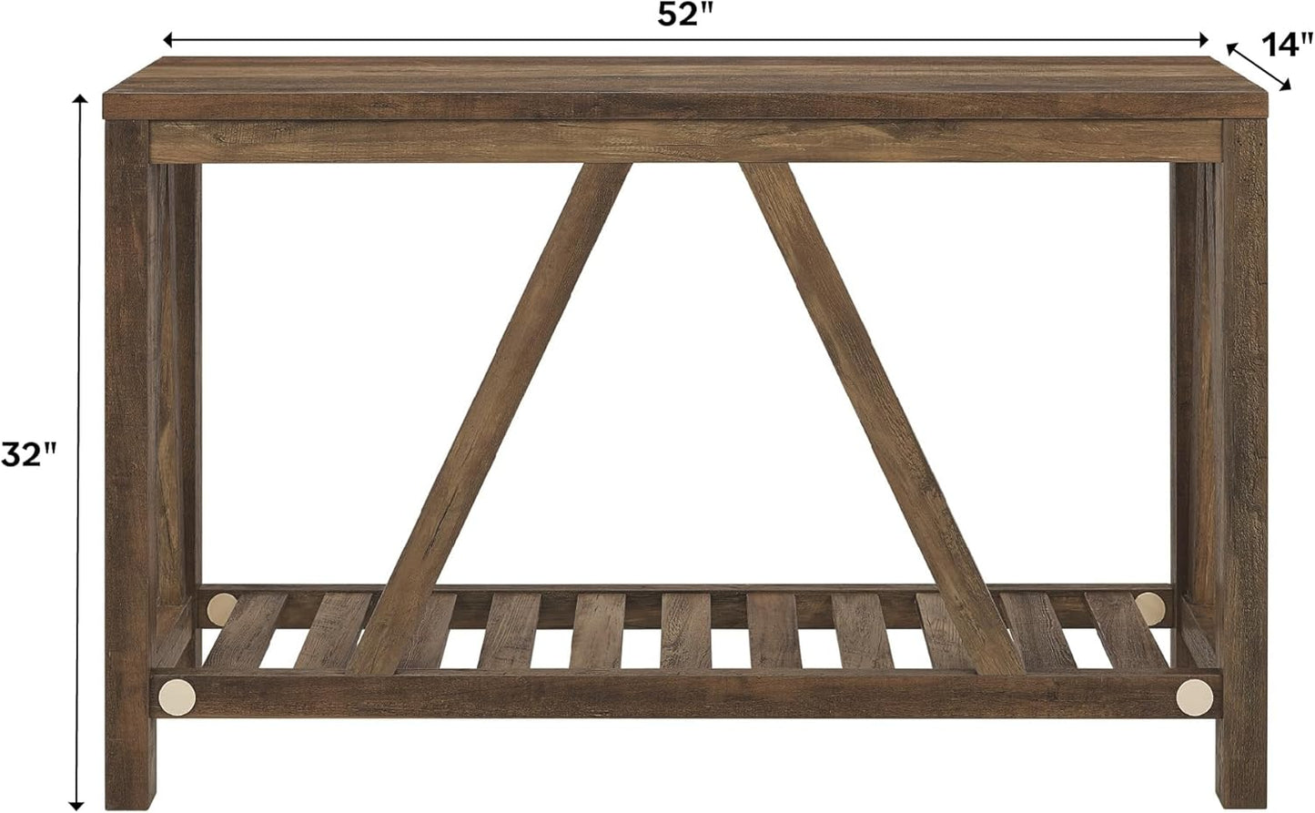 Modern Farmhouse Accent Entryway Table Entry Table Living Room End Table, 52 Inch, Rustic Oak