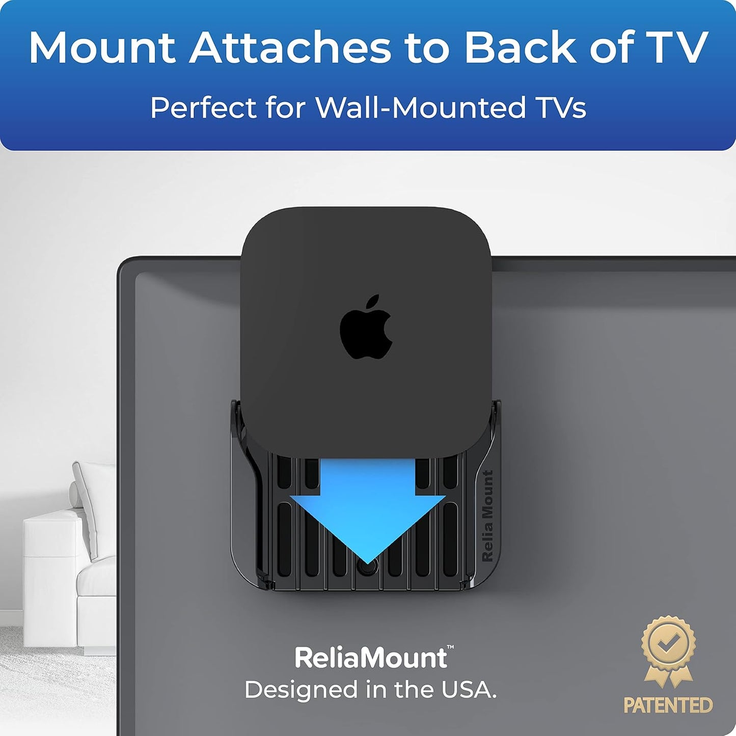 Mount for Apple TV – Compatible with All Apple TV Generations (Including All 4K Models)