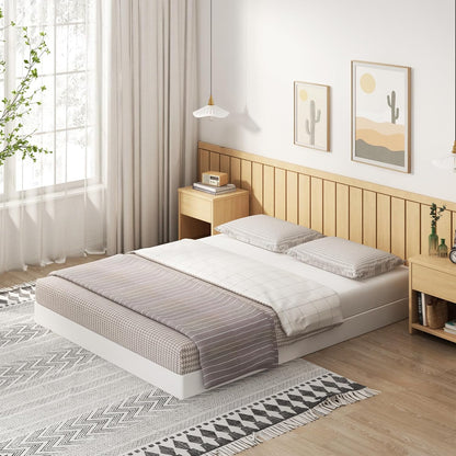 5 Inch Box Spring Queen Size Bed Base, Heavy Duty Metal Queen Mattress Foundation with Fabric Cover, Easy Assembly
