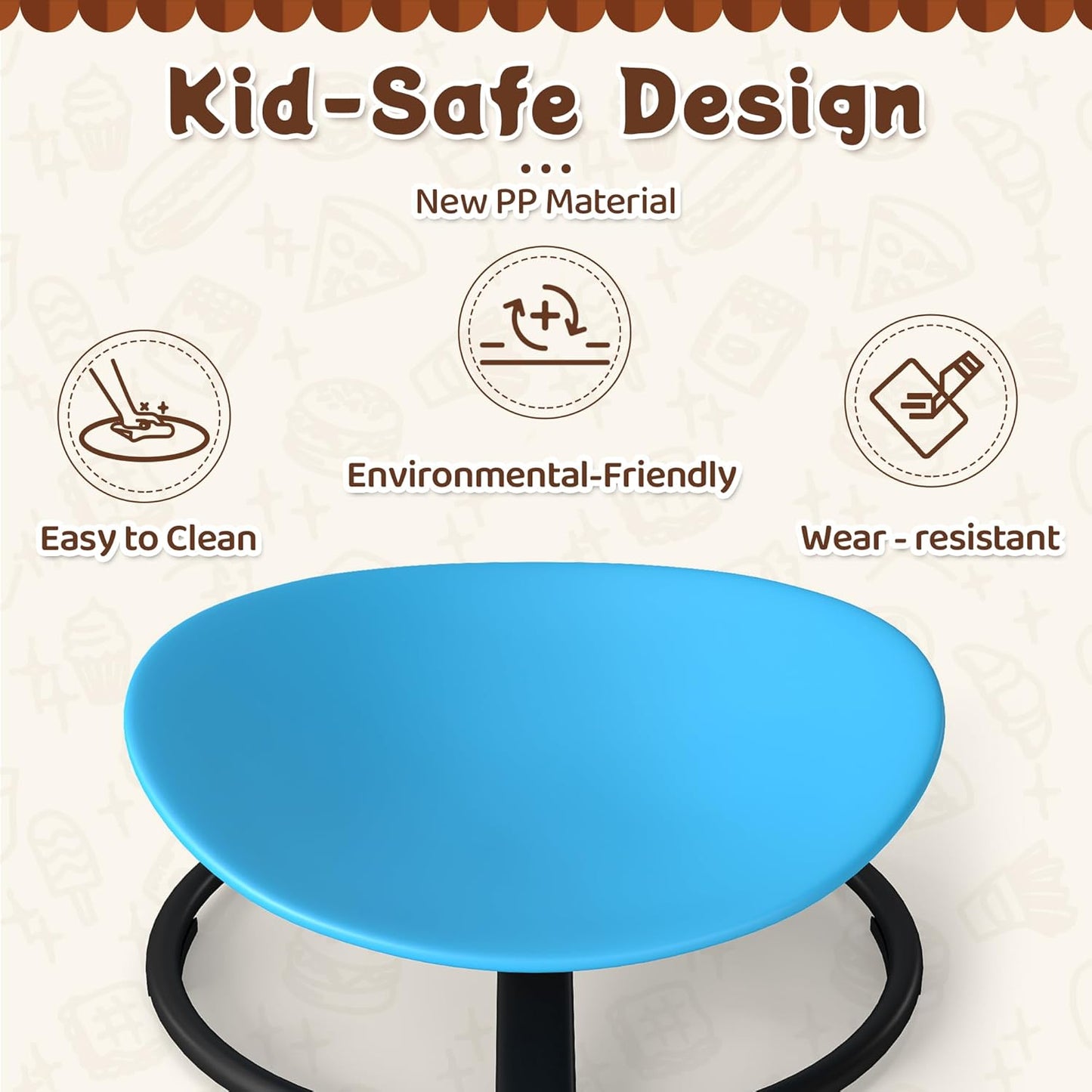 ADHD Sensory Spinning Chair for Autistic Kids, Sensory Chair for Autistic Children, 360 Rotation, Heavy Duty 220 LBS Capacity, Blue