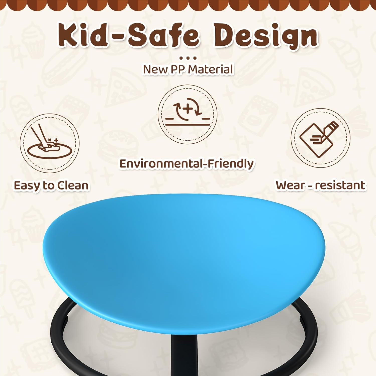 ADHD Sensory Spinning Chair for Autistic Kids, Sensory Chair for Autistic Children, 360 Rotation, Heavy Duty 220 LBS Capacity, Blue