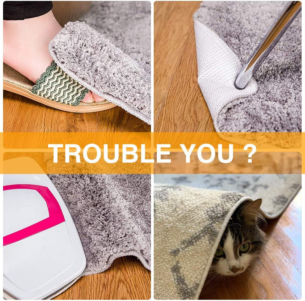 Vacuum Tech Rug Pad Gripper for Hardwood Floors No Damage, New Materials to Non Slip Rug Pads, under Rug Carpet Tape : Keep Your Rug in Place & Make Corner Flat