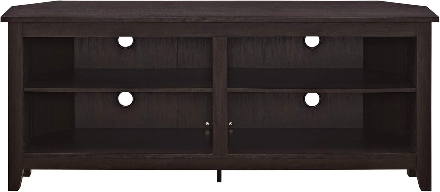 Maxwell Classic 2 Shelf Corner TV Stand for Tvs up to 65 Inches, 58 Inch, Espresso