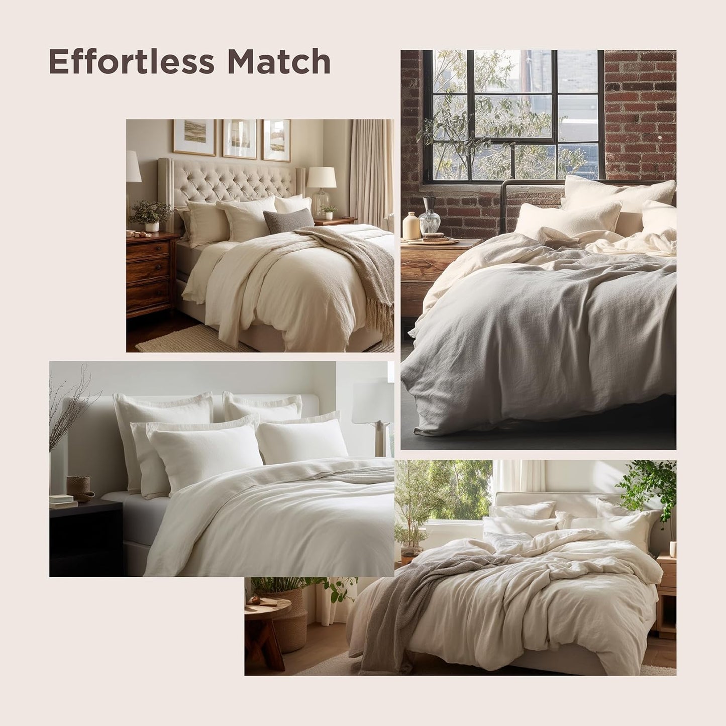 Bedsure Duvet Cover King Size-3 Pieces Prewashed 100% Polyester -Like Extra Soft Bedding Set, Includes 1 Duvet Cover 104X90 Inches with Zipper Closure & 2 Pillow Shams,Linen, Comforter Not Included