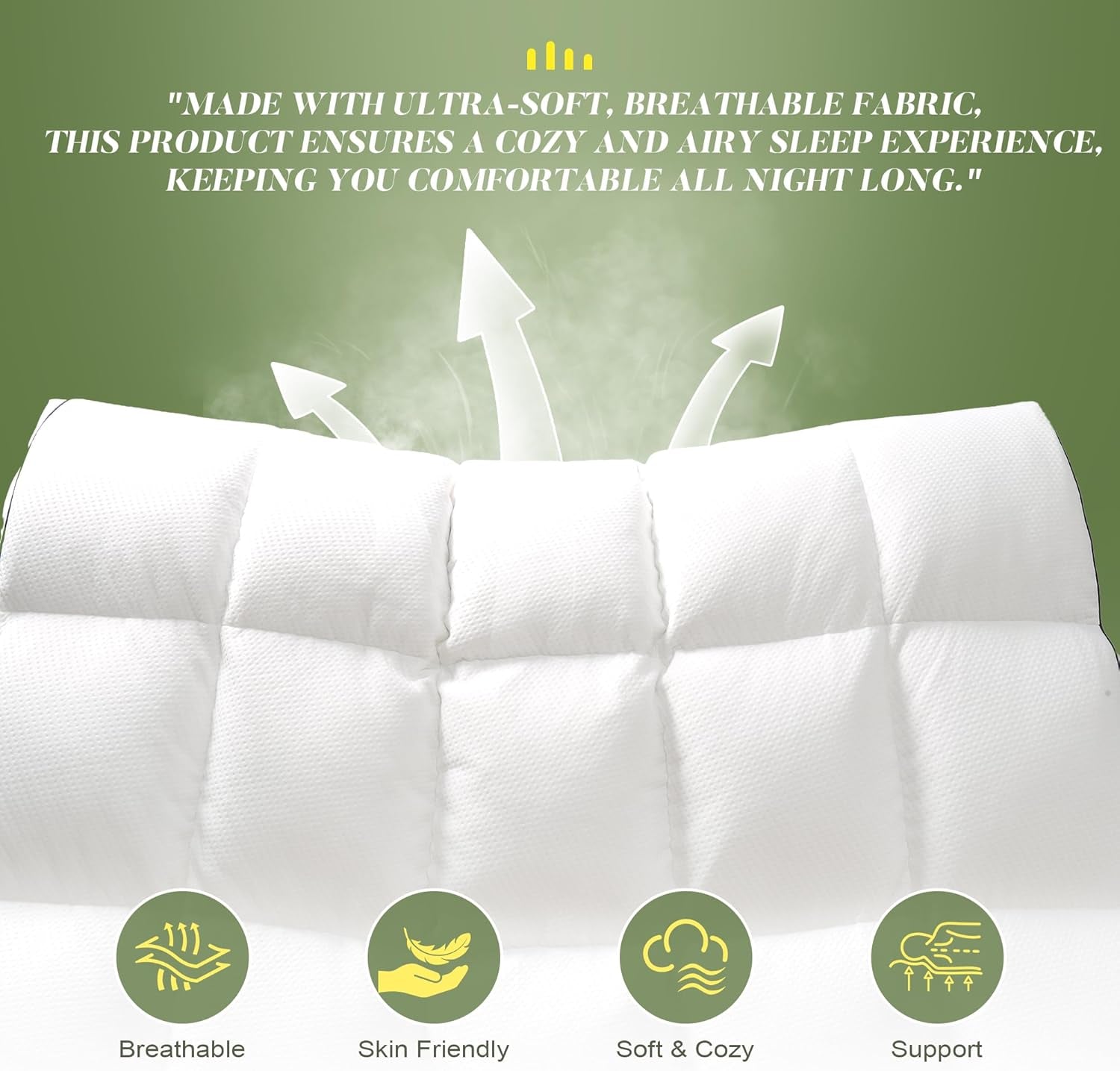 3 Inch Memory Foam Mattress Topper Queen Size, Extra Soft Pillow Top Mattress Topper, Fluffy Shredded Memory Foam Filled, Breathable Mattress for Back Pain Relief, 60X80 In.