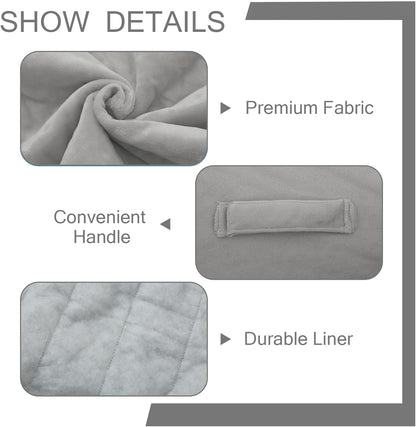 Square Stuffed Pouf Ottoman Foot Rest, Floor Pouf Foot Stool with Foam Chunk Filling, Soft Stuffed Ottoman Footrest for Living Room, Light Grey