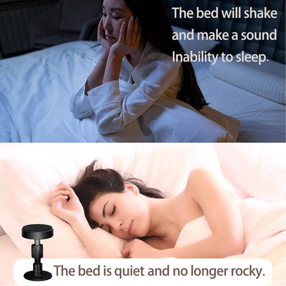 4PC Black Headboard Stoppers for Wall，Adjustable Bed Frame Anti-Shake Tool, Stop Headboard Movement, Protect Walls, Easy to Install(30-112Mm)