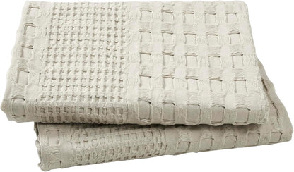 100% Cotton Waffle Weave Natural King Size Sham Set of 2 20X36, Decorative Throw Pillow Covers/Shams, Boho Farmhouse Bedroom Decor