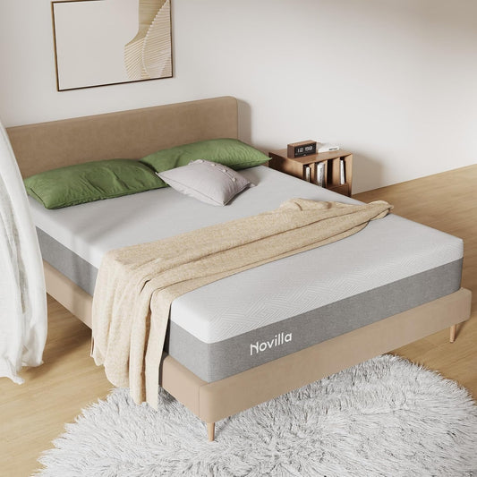 Queen Size Mattress, 12 Inch Gel Memory Foam Mattress for a Cool Sleep & Pressure Relief, Medium Firm Feel with Motion Isolating, Bliss