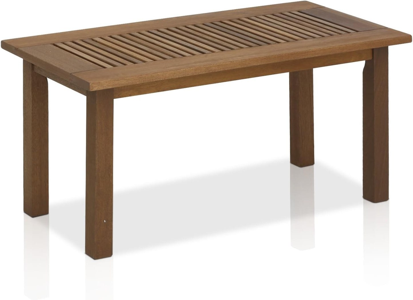 FG16504 Tioman Hardwood Patio Furniture Outdoor Coffee Table in Teak Oil, 1-Tier, Brown