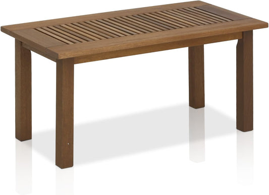 FG16504 Tioman Hardwood Patio Furniture Outdoor Coffee Table in Teak Oil, 1-Tier, Brown