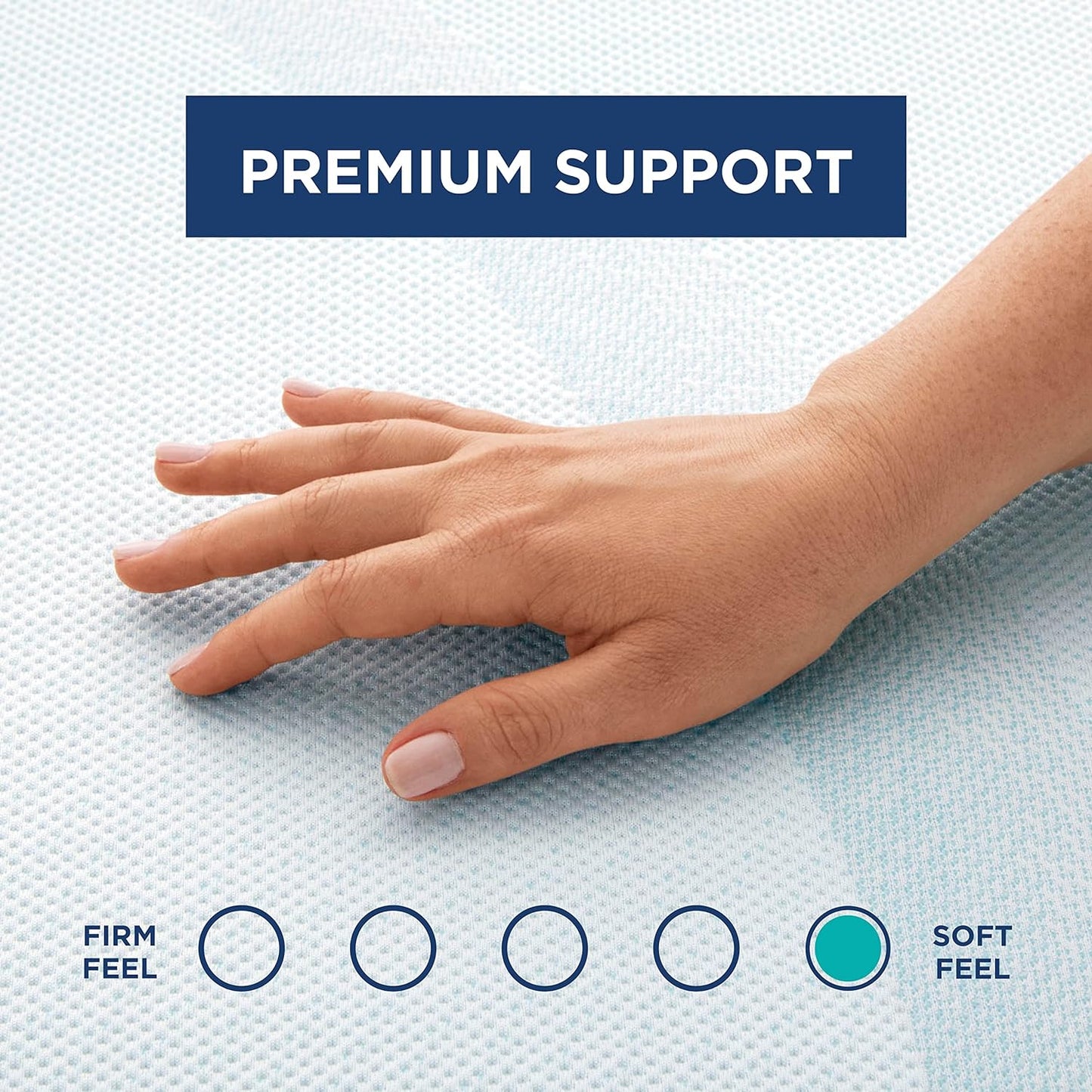 Tempur-Adapt + Cooling 3-Inch King Mattress Topper Medium Luxury Premium Foam, Washable Cover, Medium Cooling Topper,White