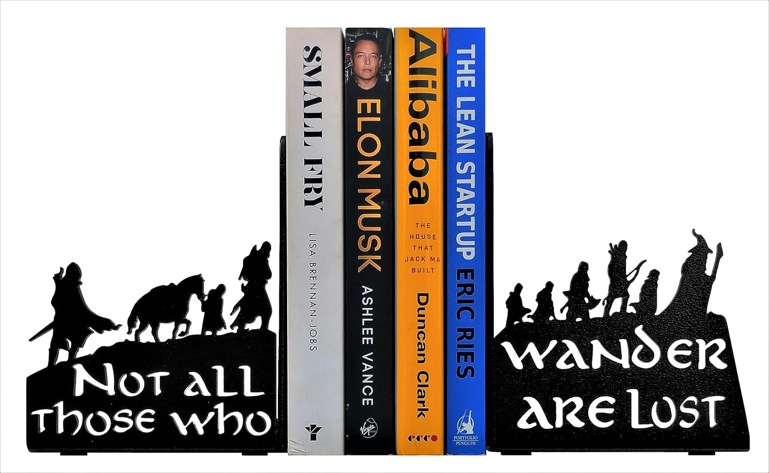 Decorative Bookends for Shelves, Heavy Metal Bookends, Unique Bookends, Non Skid Book Ends, Book Stopper for Home/Office Decor/Shelves, 7 X 5.51 X 4 In/Piece (With Quote on Product)