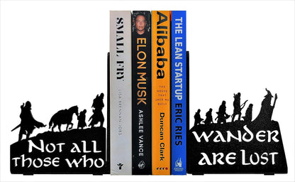 Decorative Bookends for Shelves, Heavy Metal Bookends, Unique Bookends, Non Skid Book Ends, Book Stopper for Home/Office Decor/Shelves, 7 X 5.51 X 4 In/Piece (With Quote on Product)