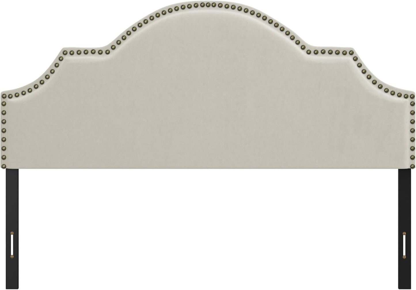 , Cynthia Upholstered Full/Queen Adjustable Headboard, Cream