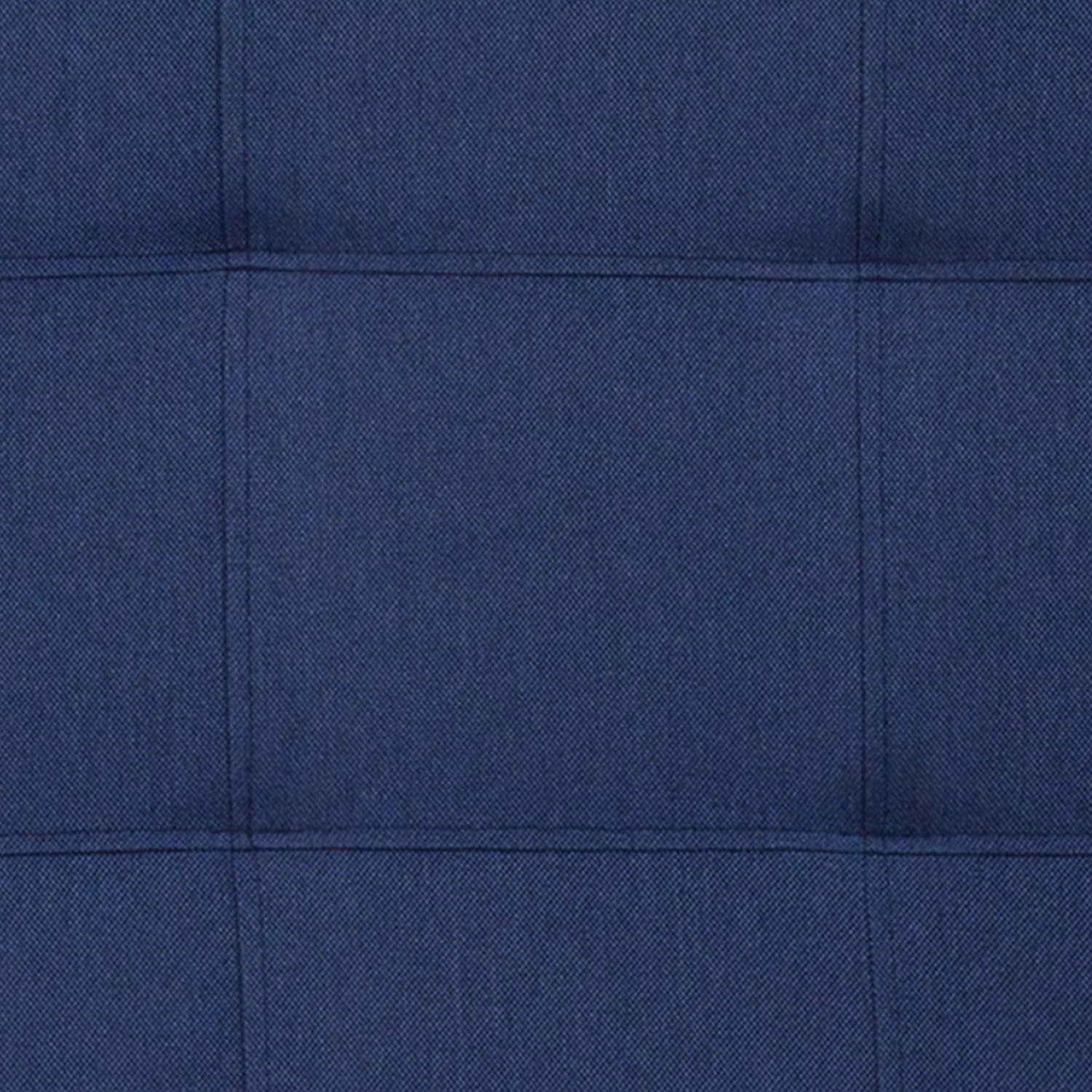 Bedford Box Stitch Tufted Upholstered Queen Size Headboard in Navy Fabric