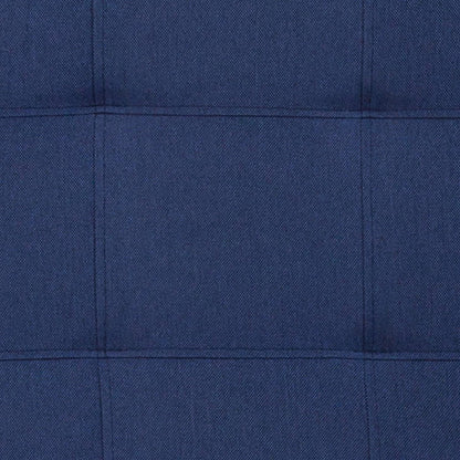 Bedford Box Stitch Tufted Upholstered Queen Size Headboard in Navy Fabric