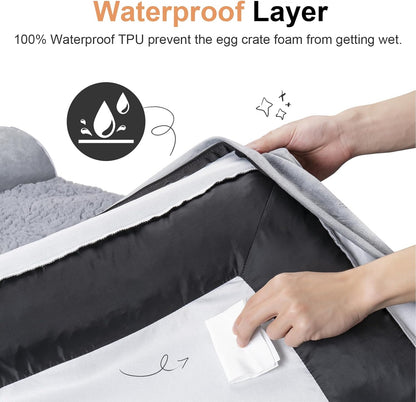 Large Dog Bed Orthopedic Washable: Beds Bolster XL Bed Large Big Dogs Memory Foam Couch Sofa Waterproof with Removable Cover