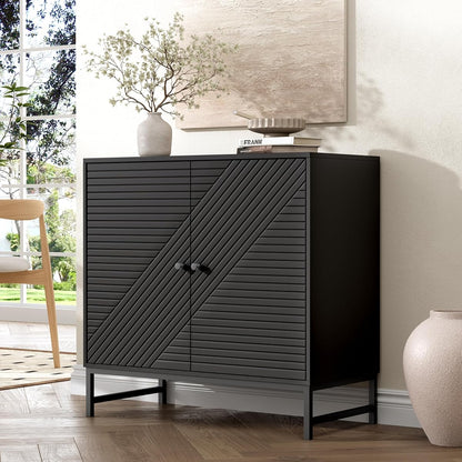 Storage Cabinet with Doors and Adjustable Shelf
