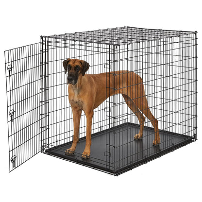 Solutions by Midwest 54-Inch Single Door Crate, Giant Breed Dogs, 100+ lbs
