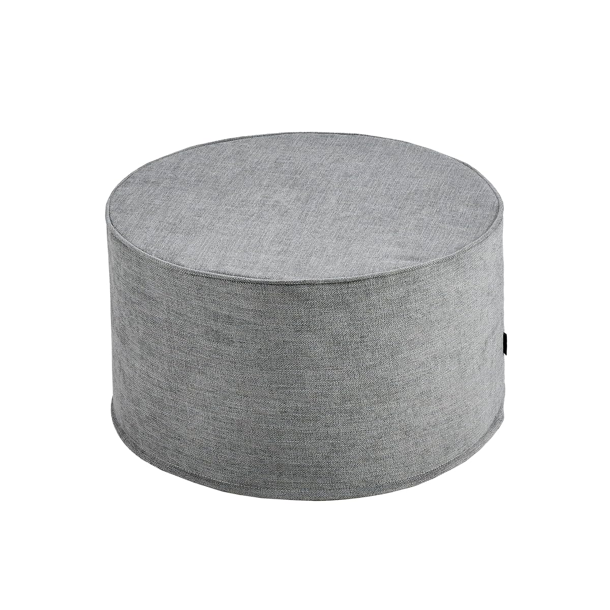 Large 22" Footrest Ottoman Sitting Pouf Extra Firm (Gray) | Extra Seating for Living Room, Bedroom, Playroom, High Density Foam Filling Foot Rest, Side Table, Home College Dorm Décor
