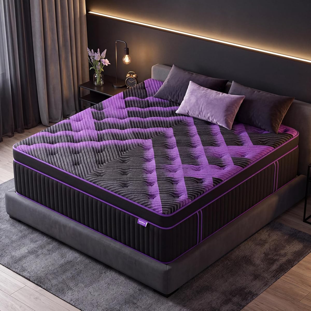 Queen Mattress 14 Inch, Medium Firm Hybrid Mattress, Undisturbed Sleep