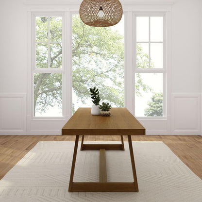 Classic Rectangular Dining Room Table (94In / 2380Mm), Pecan Wirebrush