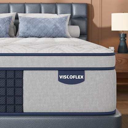 Extra Firm King Size Mattress 14 Inch - Hybrid Mattress for Extra Back and Lumbar Support - 365 Nights Trial & 10 Years Warranty - Upgrade Pocket Springs Bed Mattress in a Box with Cooling Gel Comfort