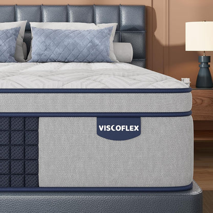 14 inch Medium Firm Queen Mattress Extra Back Support, 365 Nights Trial